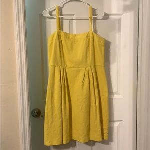 Yellow knee length dress